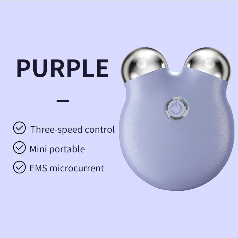 EMS Facial Massager Roller Microcurrent Face Lifting V-Face Roller Massage Machine Skin Rejuvenation Anti-Wrinkle Beauty Care